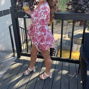 Floral Red Mini Dress